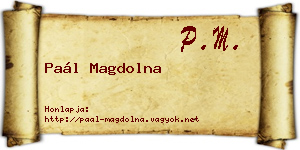 Paál Magdolna névjegykártya