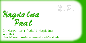 magdolna paal business card